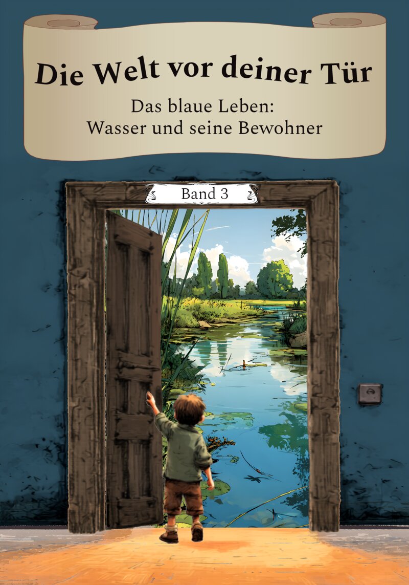 Buchcover: Die Welt vor deiner Tür – Das blaue Leben: Wasser und seine Bewohner